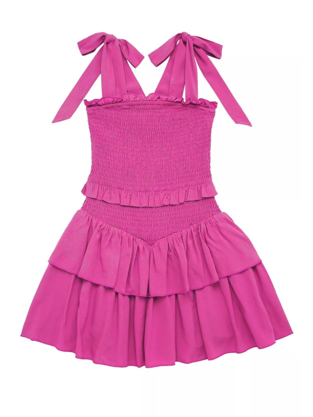 KATIE J NYC Hot Pink Tween Emerson Solid Dress Bows